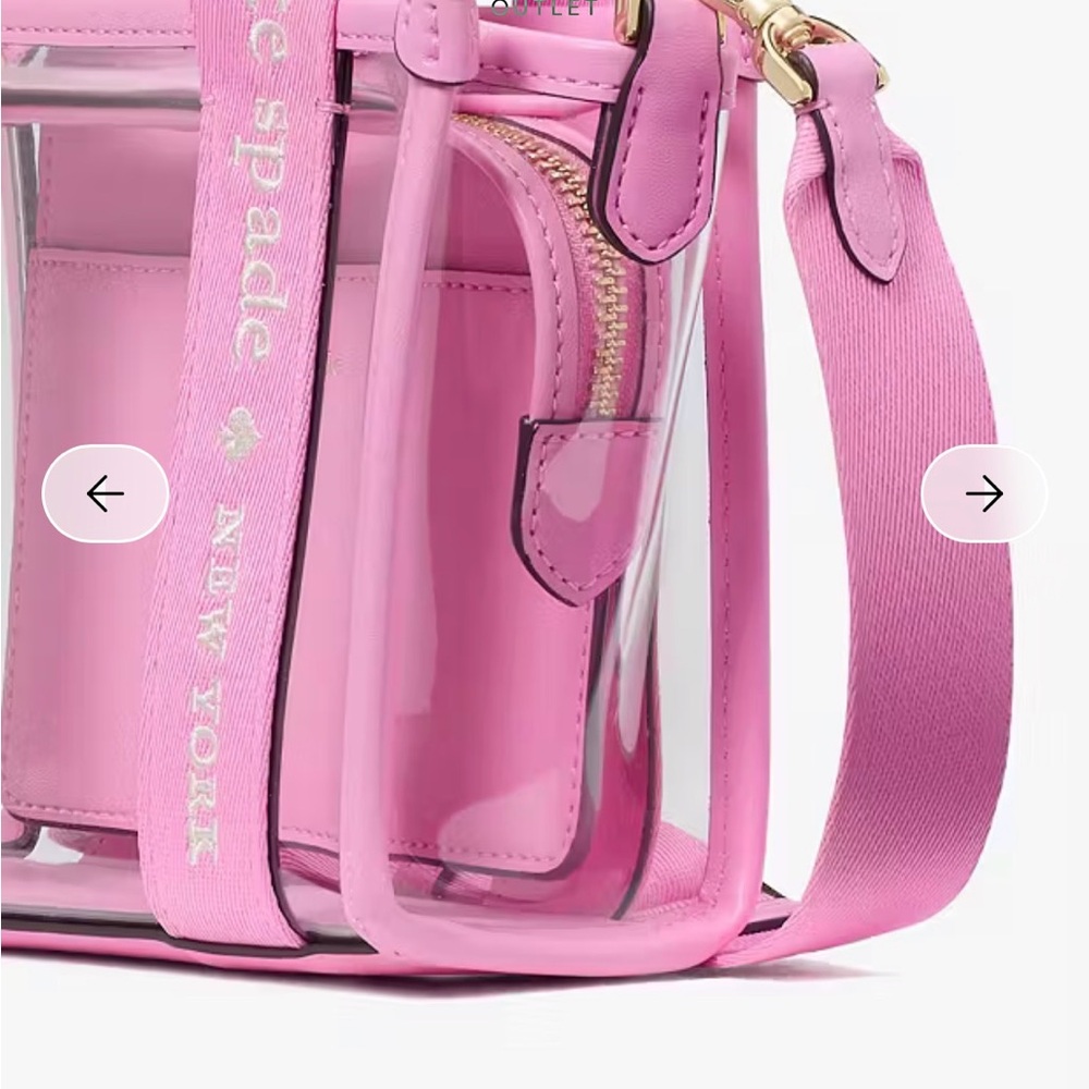 Kate Spade Pink Transparent Tote Bag - New - Picture 6 of 11